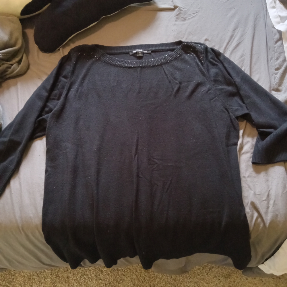 Zac & Rachel Black Crew Neck Sweater